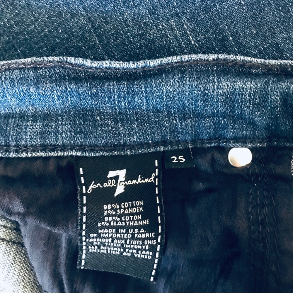 ✨HP✨7 FAM CULOTTES FLARE DENIM - Picture 7 of 7